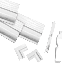 Eurocell White Woodgrain Ogee Architrave Single Door Kit