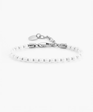 Brontide 4 mm Pearl | Silver - One-Size XXS-M