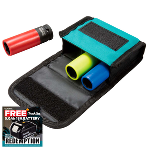 Makita E-12345 Wheel Nut Deep Socket Set (3 Pieces)