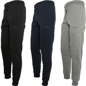Crosshatch Mens Three Pack Mayview Joggers Black/Light Grey Marl/Navy