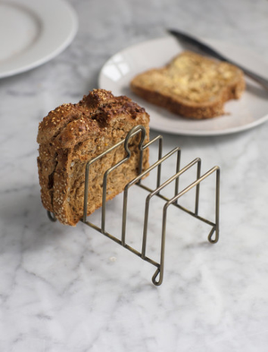 Brompton Toast Rack - Steel, Antique Brass Finish