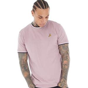 Brave Soul Mens Federerf T-Shirt Lavender/Rich Navy/Optic White