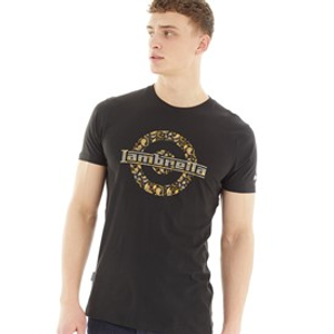 Lambretta Mens Paisley Logo T-Shirt Black