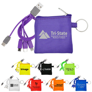 4-In-1  Colorful Pouch Cable  Set