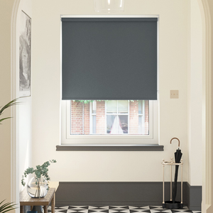 Trapani (Blackout), Charcoal - Twist&Fit Roller Blind
