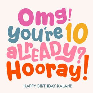 Moonpig Omg You're 10 Already Hooray Birthday Card