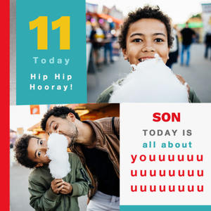 Moonpig Hip Hip Hooray Photo Upload Birthday Card