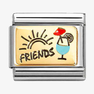 Nomination CLASSIC Gold Friends & Cocktails Charm 030289/08