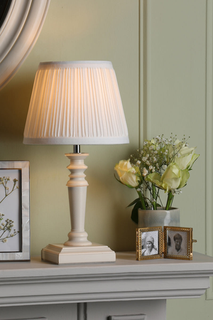 Laura Ashley Tate Twin Pack Table Lamps Distressed Wood With Shade