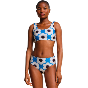 Regatta Womens Orla Kiely Reversible Swimming Costume Bikini - 12 / Blue Sixties Daisy