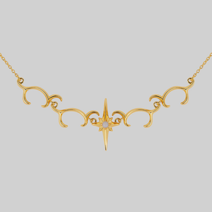 CASSIUS. Star Flare & Waves Opalite Necklace - Gold