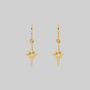 NOVA. Star Flare Opalite Hoop Earrings - Gold - Gold