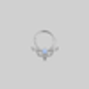 AURORA. Cosmic Waves Opalite Septum Clicker Ring - Silver - Silver / 8mm / 16ga (1.2mm)