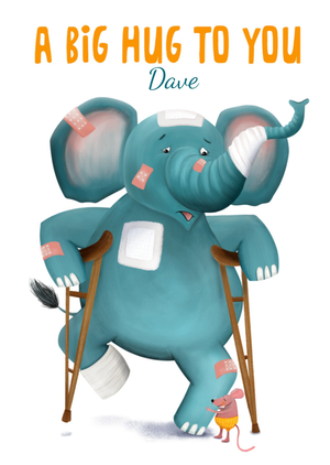 A Big Hug To You Get Well Card