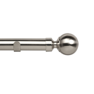 28mm Rome Eyelet Curtain Pole Satin Silver
