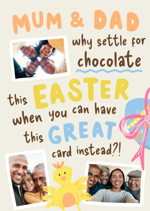 Mum And Dad Photo Upload Easter Card