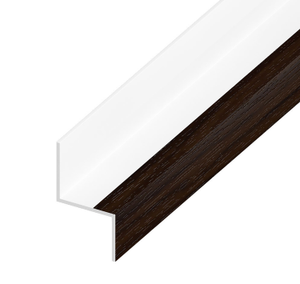 Eurocell uPVC Shiplap Cladding Drip Trim - Rosewood, 5m x 25mm