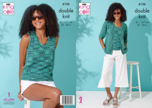 Cardigan and Top in King Cole Linendale Reflections DK (6126)