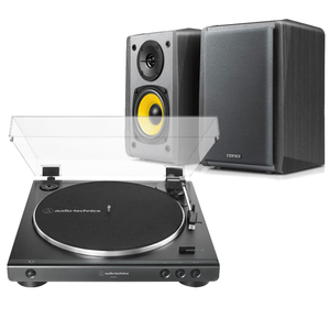 Audio-Technica LP60X Turntable + Edifier R1010BT Black Speaker Package