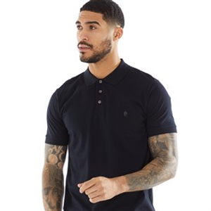 French Connection Mens Jersey Polo Shirt Marine/Gunmetal