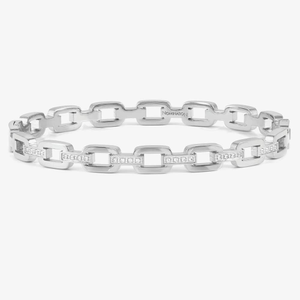 Nomination Pretty Bangles Square Link Cubic Zirconia Bangle 029509/001