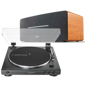 Audio-Technica LP60X Turntable + Edifier D12 Maple Speaker Package