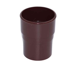 Aquaflow Brown Round Guttering Downpipe Socket - 112mm