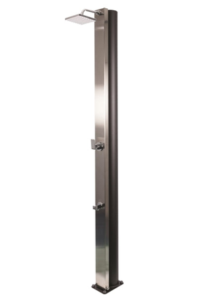 Doccia Solare per Piscina in Acciaio Inox 304 CRM WaterMix RT con Miscelatore + Lavapiedi - Capienza Lt. 30