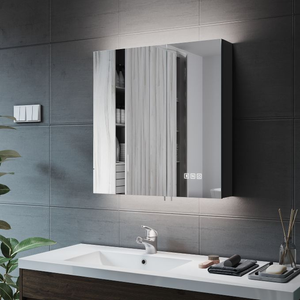 ELEGANT Bluetooth Bathroom Mirror Cabinet with Shaver Socket 630 x 650mm