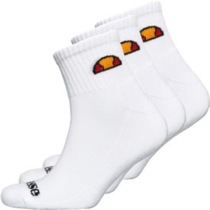 Ellesse Three Pack Quarter Socks White