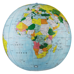 Light Blue Political Inflatable Globe