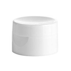 22-400 White HDPE Smooth Snap Cap - 318058