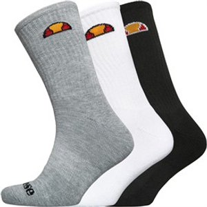 Ellesse Three Pack Crew Socks Multi