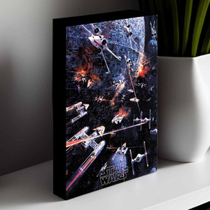 Star Wars Death Star Assault Light Up Canvas - 30 x 40 cm