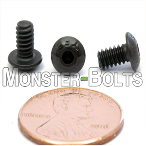 #6-32 Button Head Socket Cap screws, Alloy Steel with Black Oxide