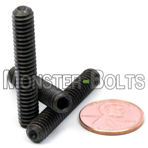 1/4"-20 Socket Set screws Cup Point, Alloy Steel with Black Oxide
