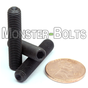1/4"-28 Socket Set screws Cup Point, Alloy Steel with Black Oxide, Fine Thread