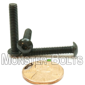 #8-32 Button Head Socket Caps screws, Alloy Steel with Black Oxide