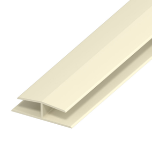Eurocell uPVC 9mm Panel Joint Trim – Cream, 5m x 40mm