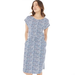 Board Angels Womens Tie Waist Dress Blue/Indigo