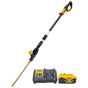 Dewalt DCMPH566P1 18V XR Cordless Pole Hedge Trimmer With 1 x 5.0Ah Battery & Charger