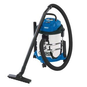 Draper 20515 - 20L Wet and Dry Vacuum Cleaner with Stainless Steel Tank (1250W) 240V