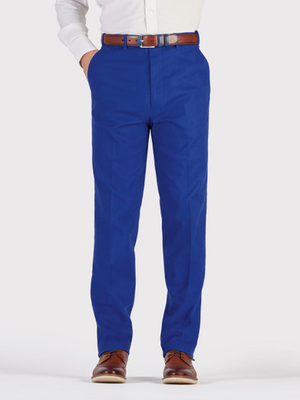 Blue Cotton Linen Pants
