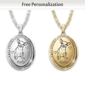 Chihuahuas Fill Hearts With Love Pendant Necklace