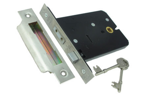 Horizontal Sashlock 5 Lever 127mm Light Spring  Polished Brass Unlacquered