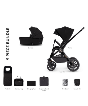 Venicci 2 in 1 Tinum UPLINE Pram - All Black