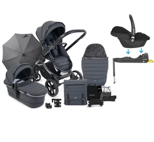 iCandy Peach 7 Maxi Cosi Cabriofix i-Size Travel System Bundle - Dark Grey