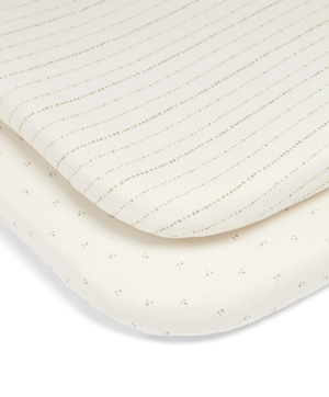 Mamas & Papas Lua Crib Sheets (2 Pack) - Oatmeal