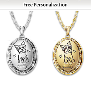 Yorkies Fill Hearts With Love Pendant Necklace
