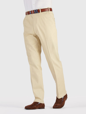 Stone Beige Cotton Linen Pants